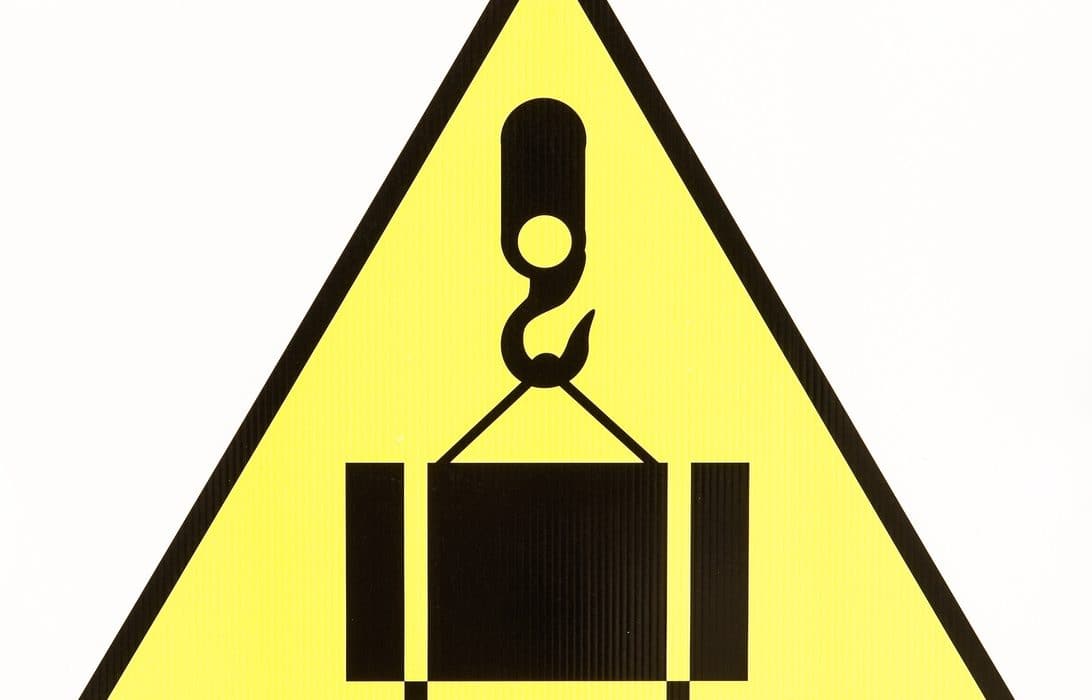Image of warning sign at a construction site